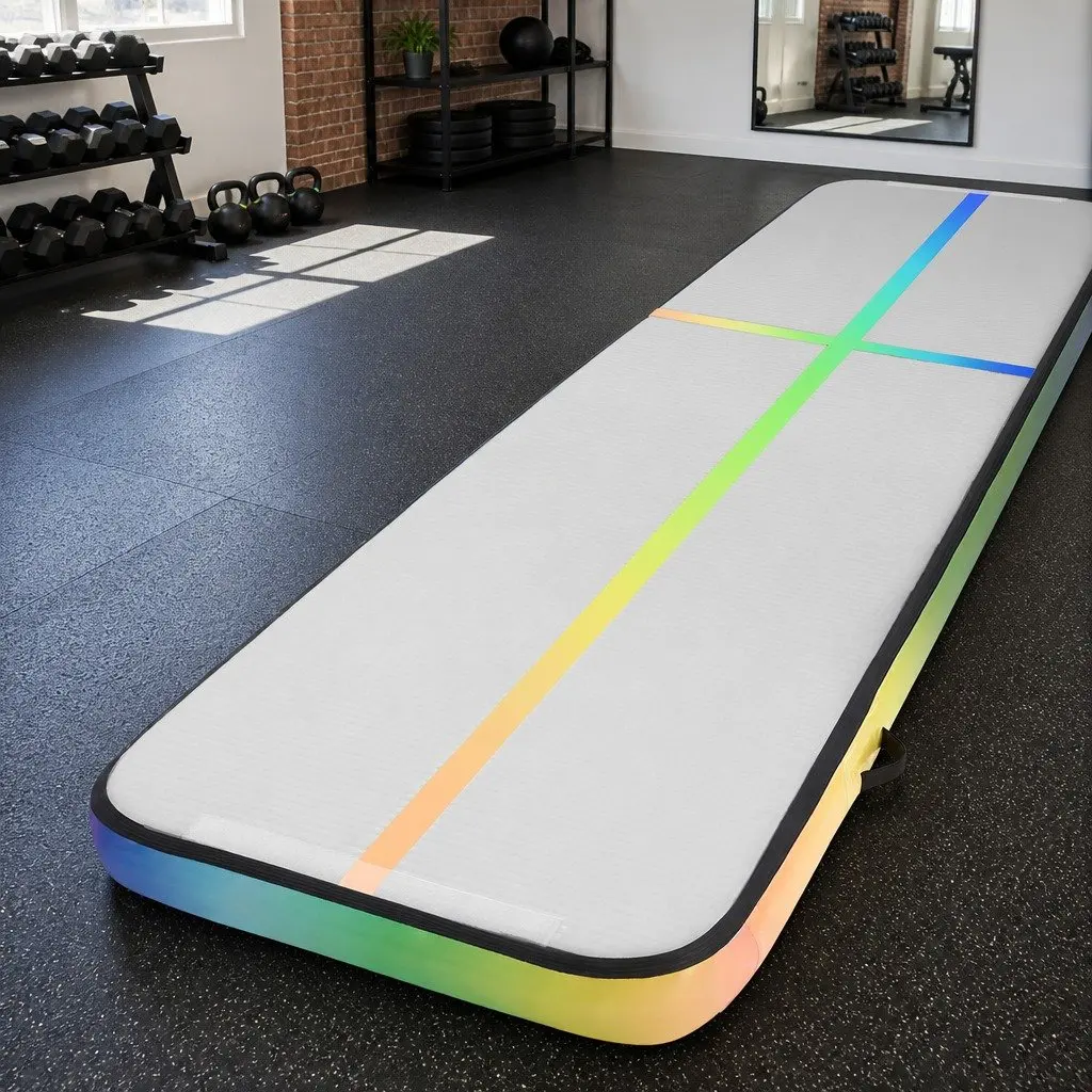 Air Track Inflatable Tumbling Mat 5M Double-Wall Fabric Anti-Slip Portable Multiple Colours