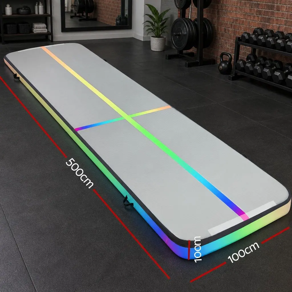 Air Track Inflatable Tumbling Mat 5M Double-Wall Fabric Anti-Slip Portable Multiple Colours