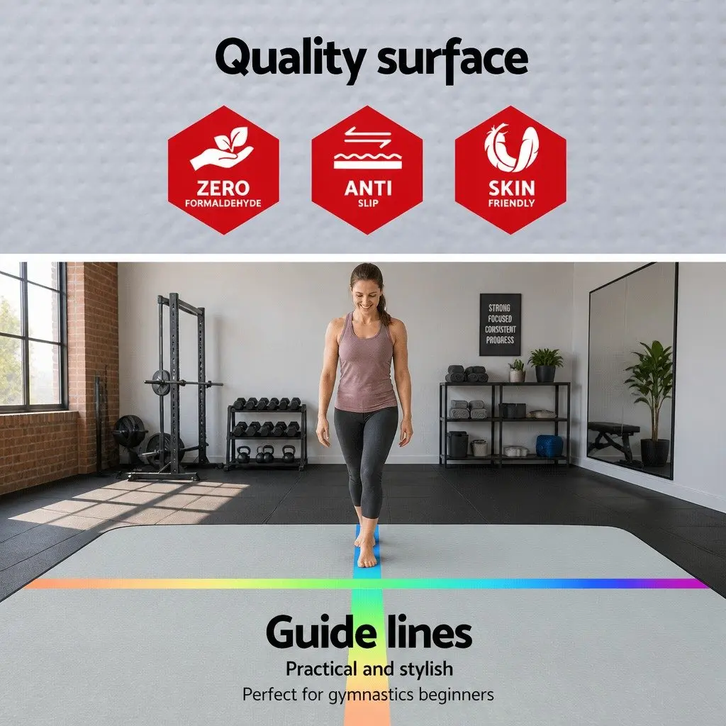 Air Track Inflatable Tumbling Mat 5M Double-Wall Fabric Anti-Slip Portable Multiple Colours