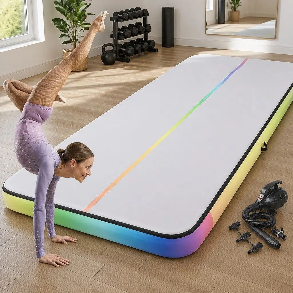 Air Track Mat Inflatable Gymnastics Training 6M Multicolour