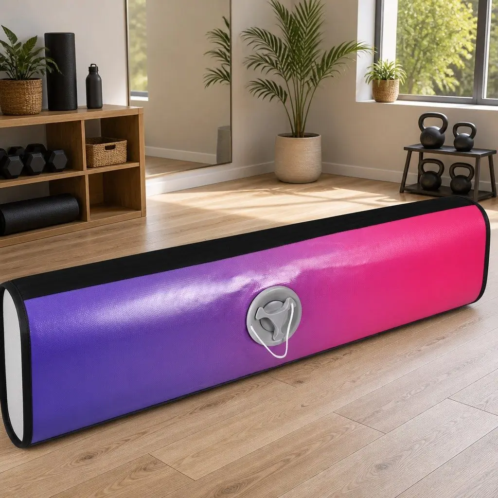 Air Track Mat Inflatable 6M Double-Wall Fabric Multicolour