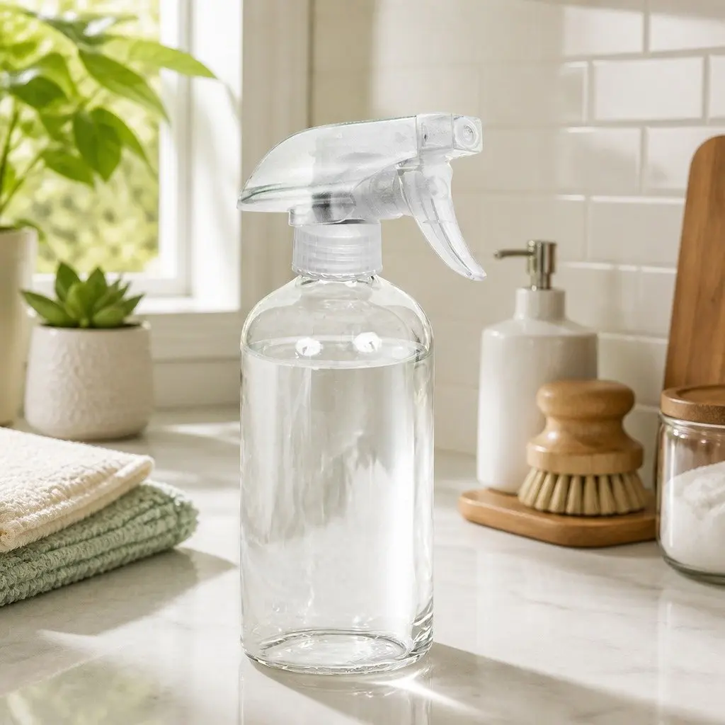 500ml Clear Glass Spray Bottles Adjustable Nozzle 6 Piece