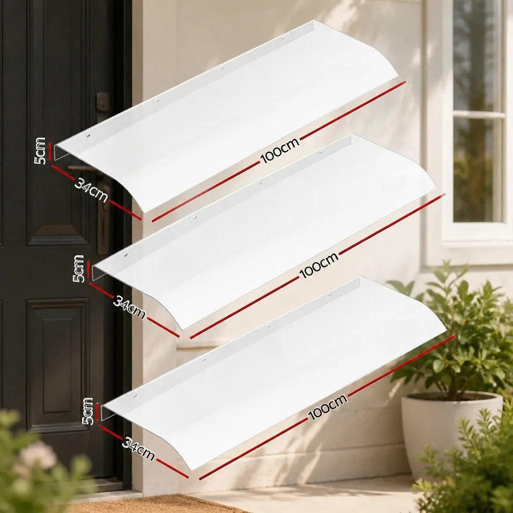 Awning Polycarbonate Sheet 0.4m x 3m Transparent DIY Installation