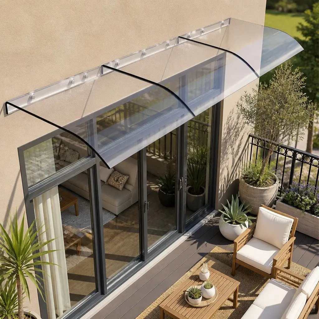 Awning Polycarbonate Sheet 0.4m x 3m Transparent DIY Installation