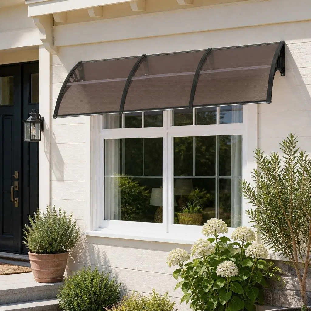 Window Door Awning Polycarbonate Panel 0.8m x 3m Brown