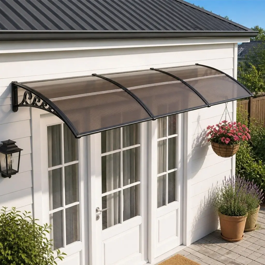 Window Door Awning Polycarbonate Panel 0.8m x 3m Brown