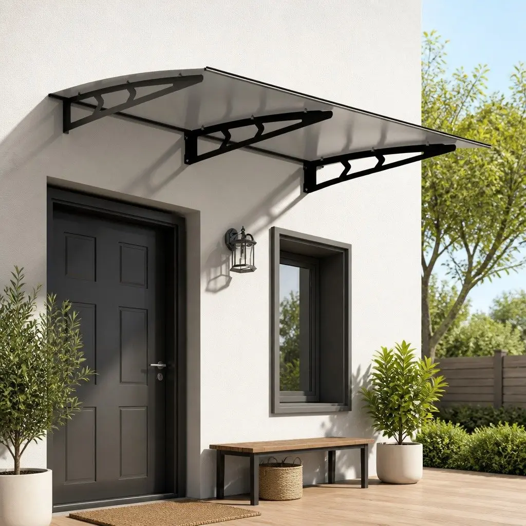 1m x 2m Grey Awning for Doors and Windows