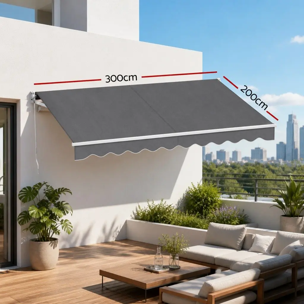 Grey Motorised Awning for Various Spaces