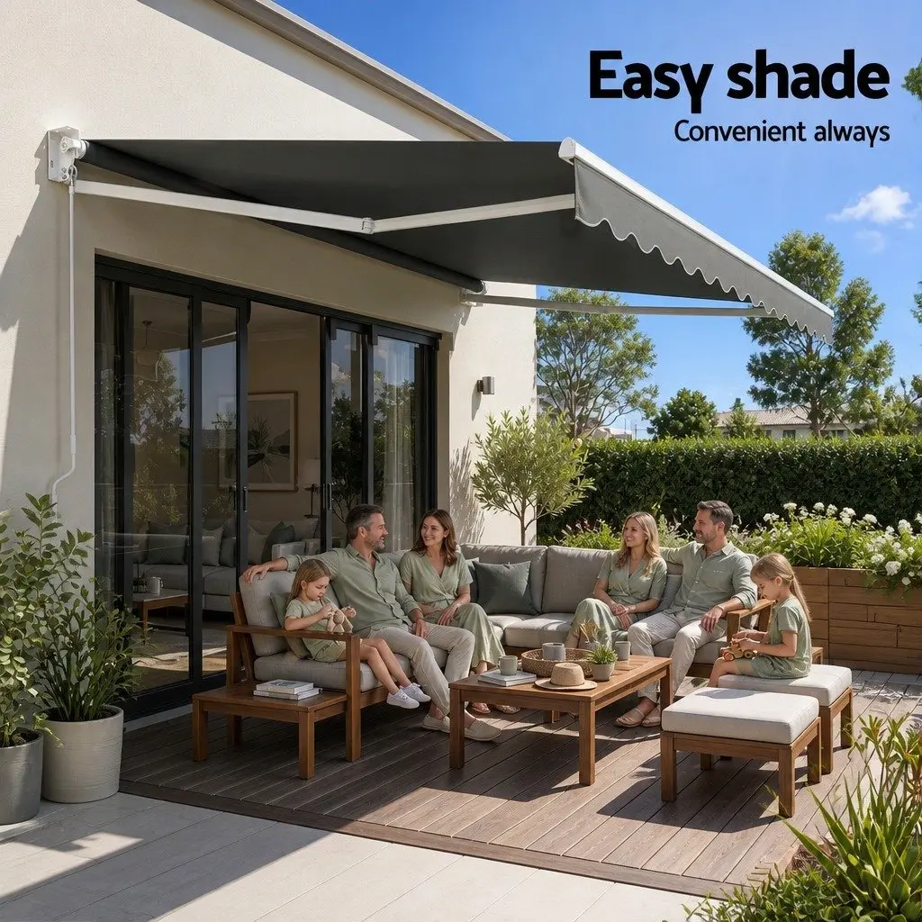 3.5M x 3M Folding Arm Awning for Home Use