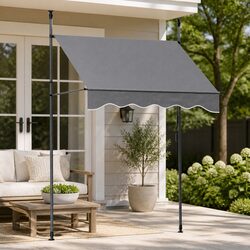 Practical Retractable Awning for Home Use 2x1.8M Grey