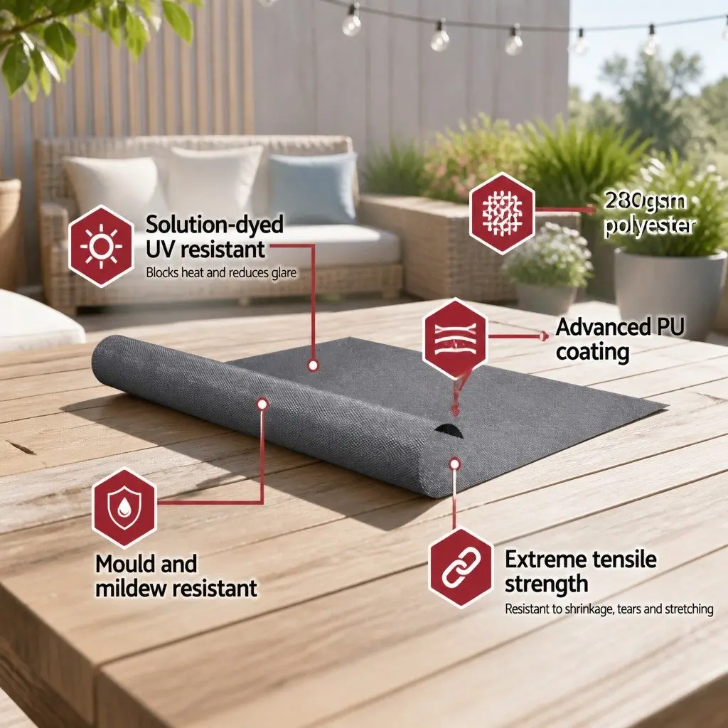 Retractable Awning Aluminum Frame Polyester Fabric 2.1X2.1M Grey