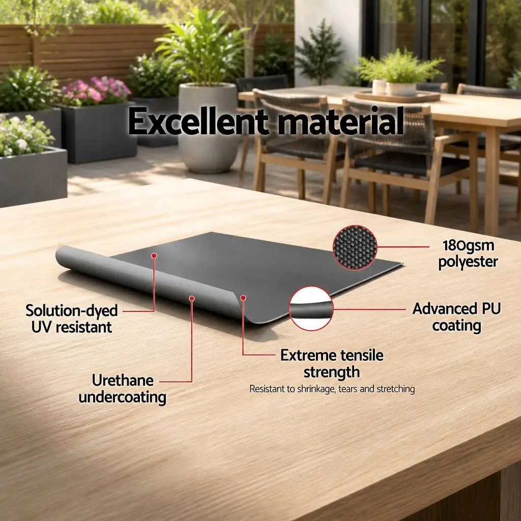 Retractable Side Awning Polyester Fabric 2x6M Grey Steel