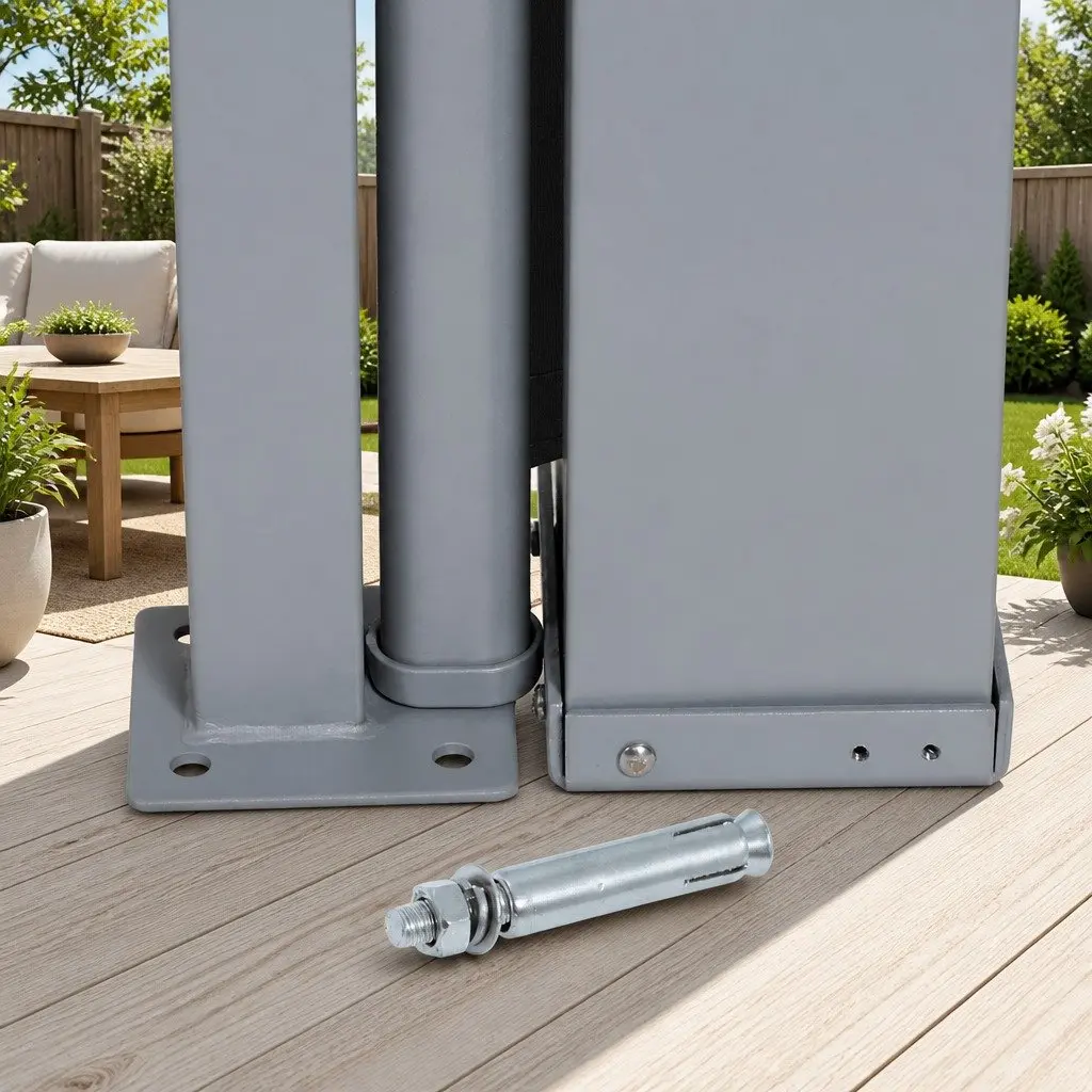 Retractable Side Awning Polyester Fabric 1M x 3M Grey