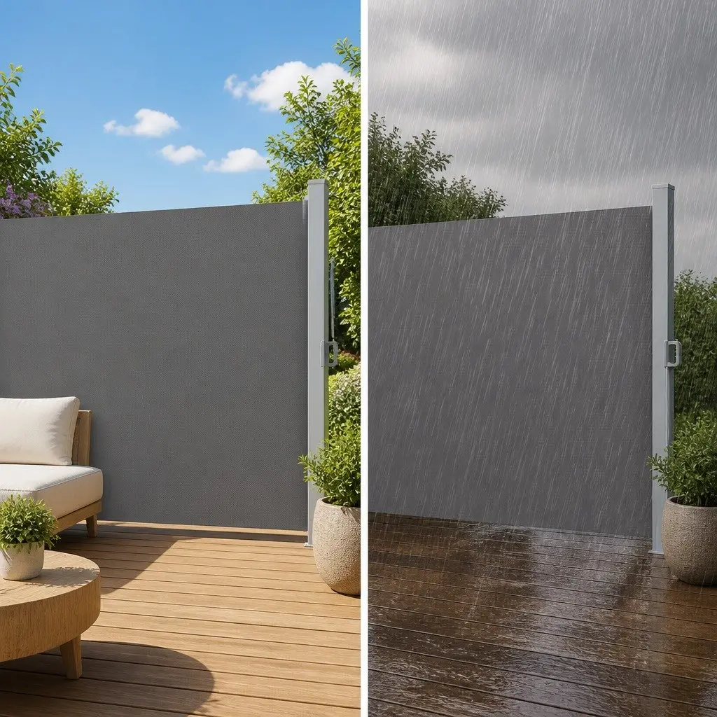 Retractable Side Awning Steel Frame 1.8x3M Grey