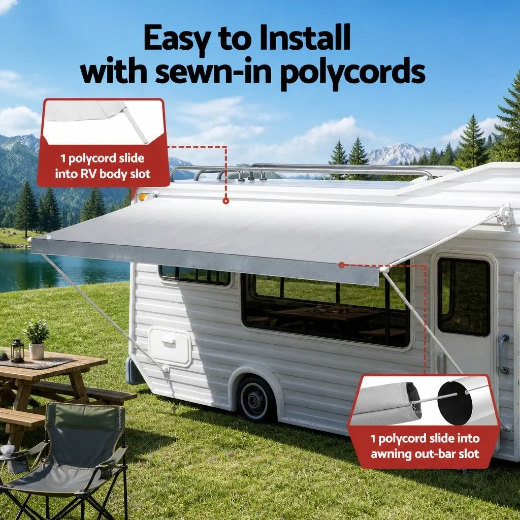 18ft Awning & Privacy Screen for Outdoor Use