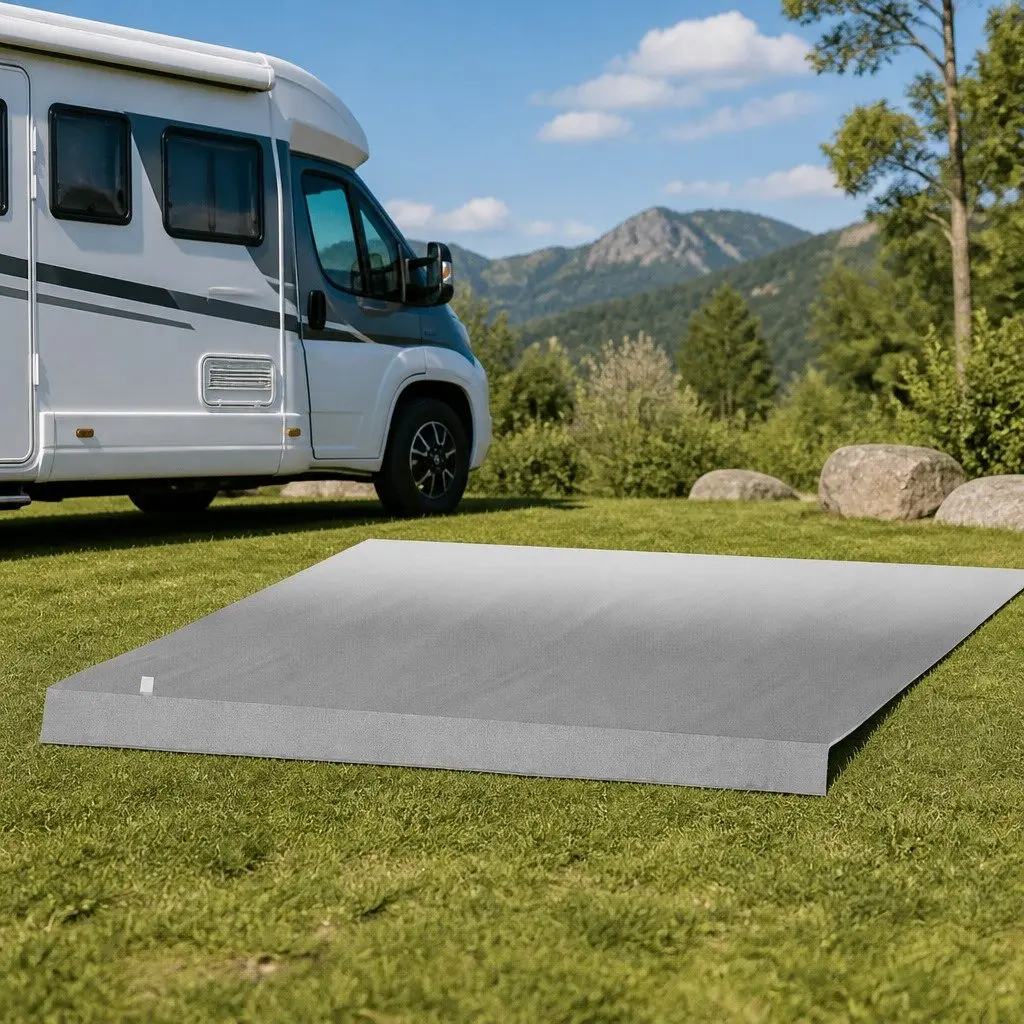 Caravan Awning Replacement Fabric 3.65M x 2.42M Grey 1000D PVC