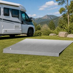 13ft Caravan Awning Replacement Fabric 3.65M x 2.42M Grey Roll Out RV Shelter