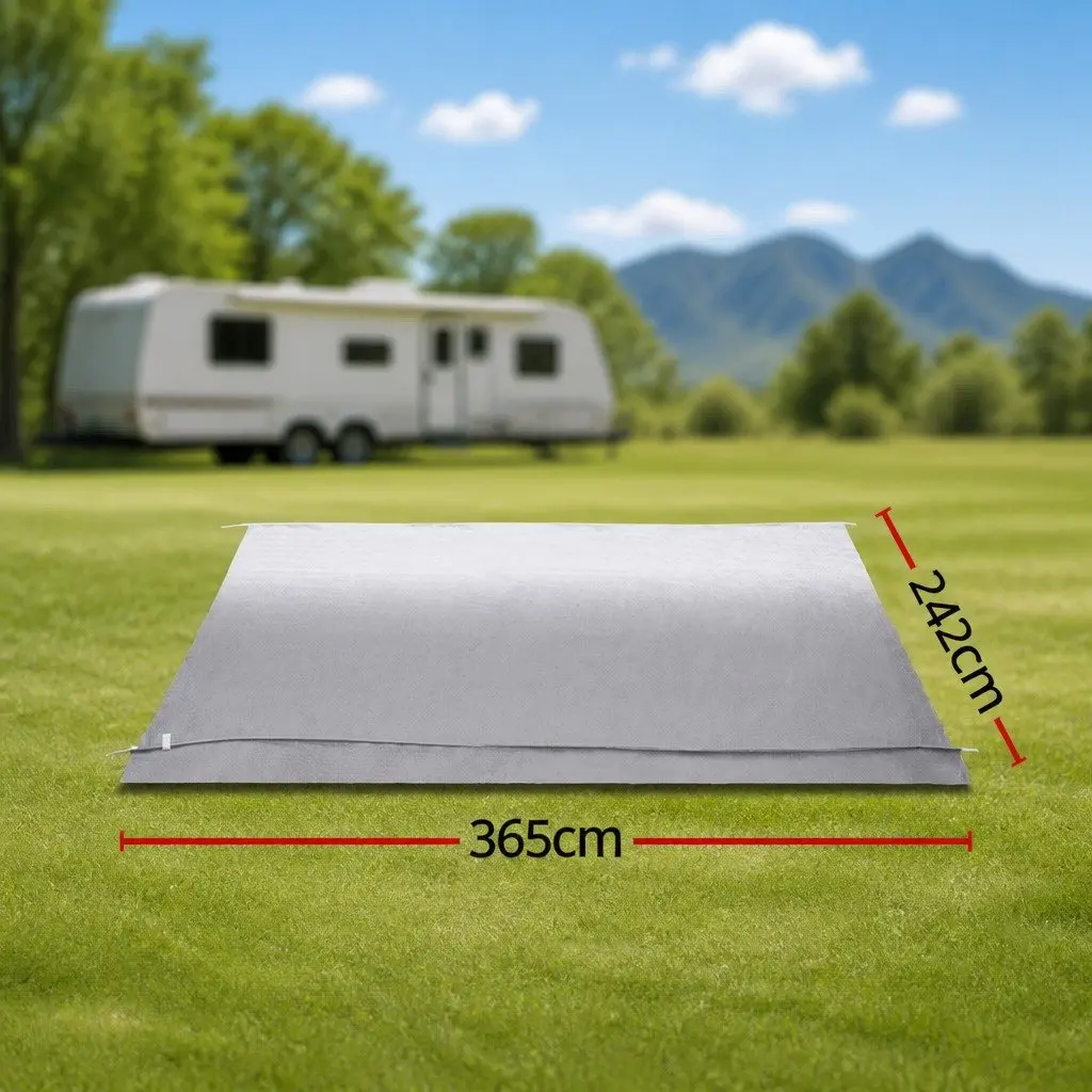 Caravan Awning Replacement Fabric 3.65M x 2.42M Grey 1000D PVC