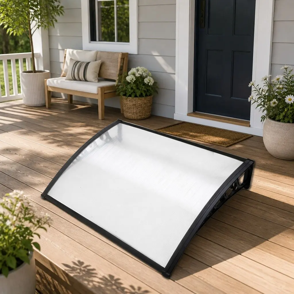Window Door Awning PC Panel 1m x 1.2m Transparent Outdoor Sun Rain Protection