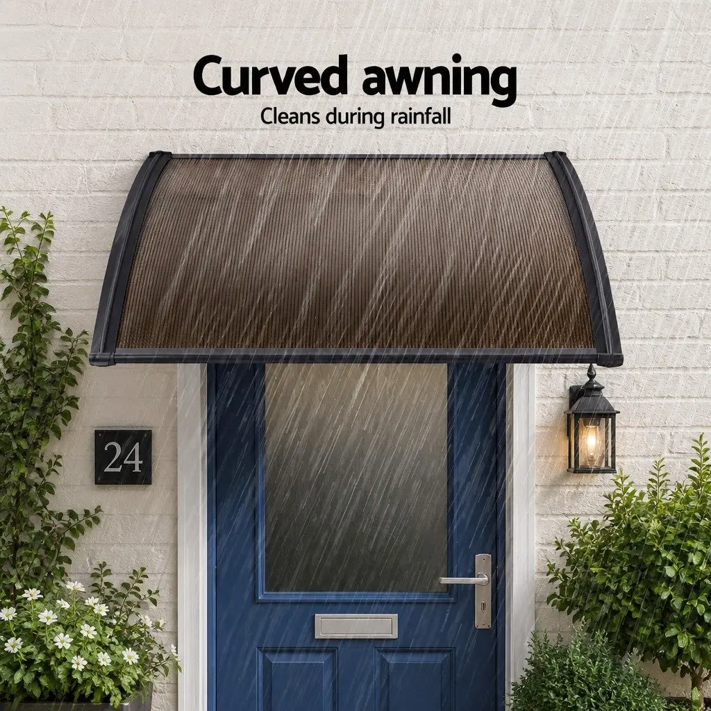 Window Door Awning 1m x 2.4m Hollow Sheet Canopy Shade Cover Modern Design