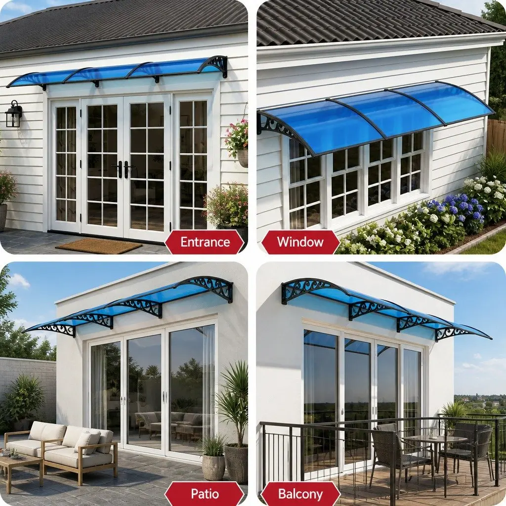 1mx3m Blue Awning for Various Uses