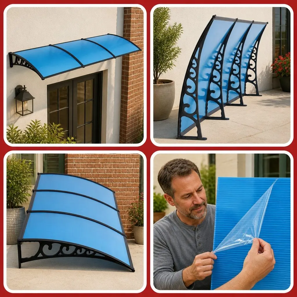 1mx3m Blue Awning for Various Uses