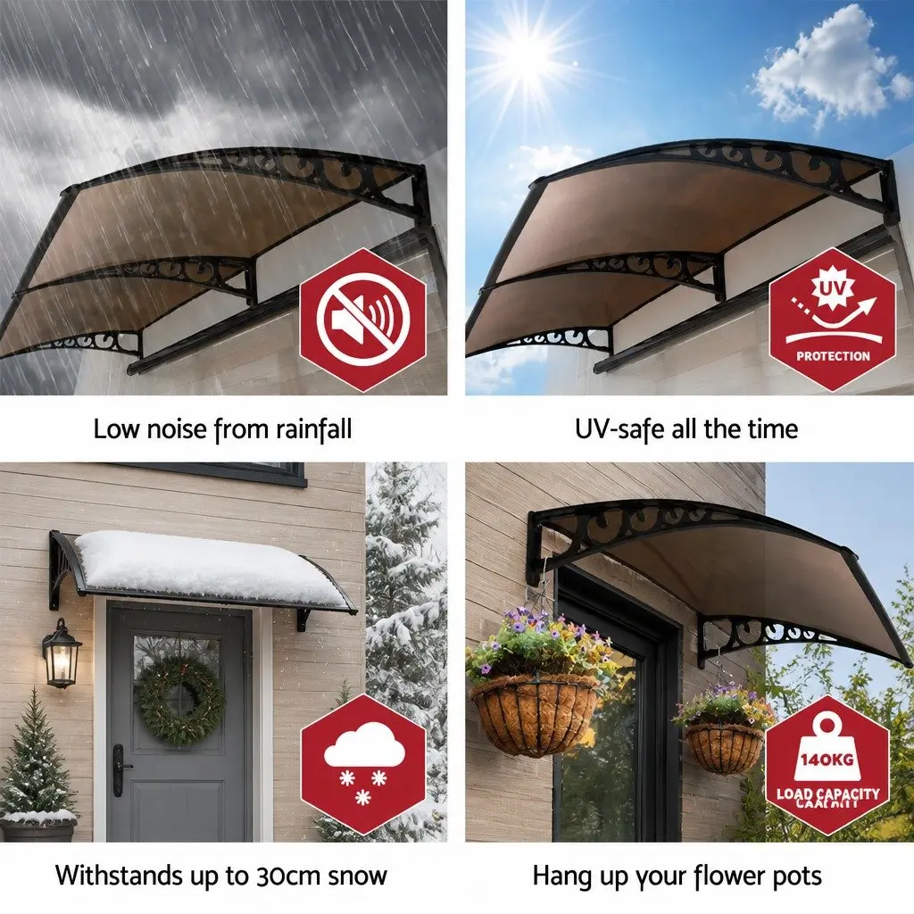 Awning Polycarbonate Panel 1m x 4m Brown