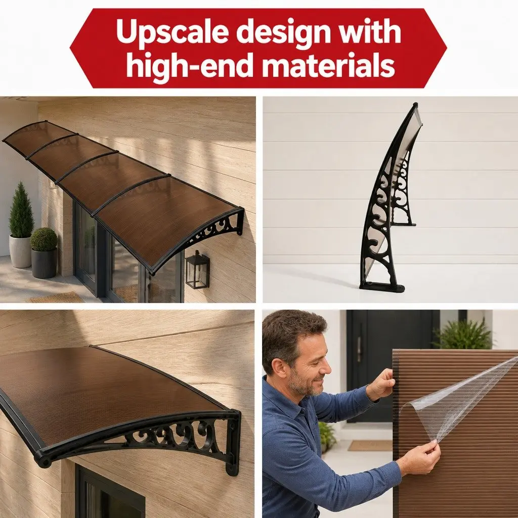 Awning Polycarbonate Panel 1m x 4m Brown