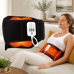 Lumbar Support Belt Back Massager with Airbag Traction Heat Vibration Relief