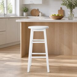 Versatile White Bar Stools Set of 2 for Various Spaces