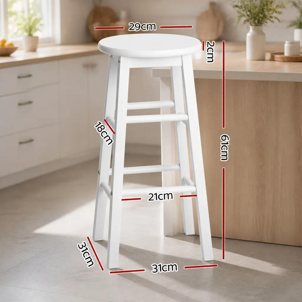 White Bar Stools Set of 2 for Various Spaces