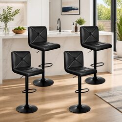 Set of 4 Versatile Bar Stools for Your Home Setup