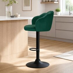 Versatile Green Velvet Bar Stools for Your Living Space
