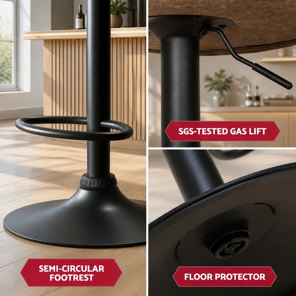 Bar Stool Set of 4 for Kitchen and Living Room