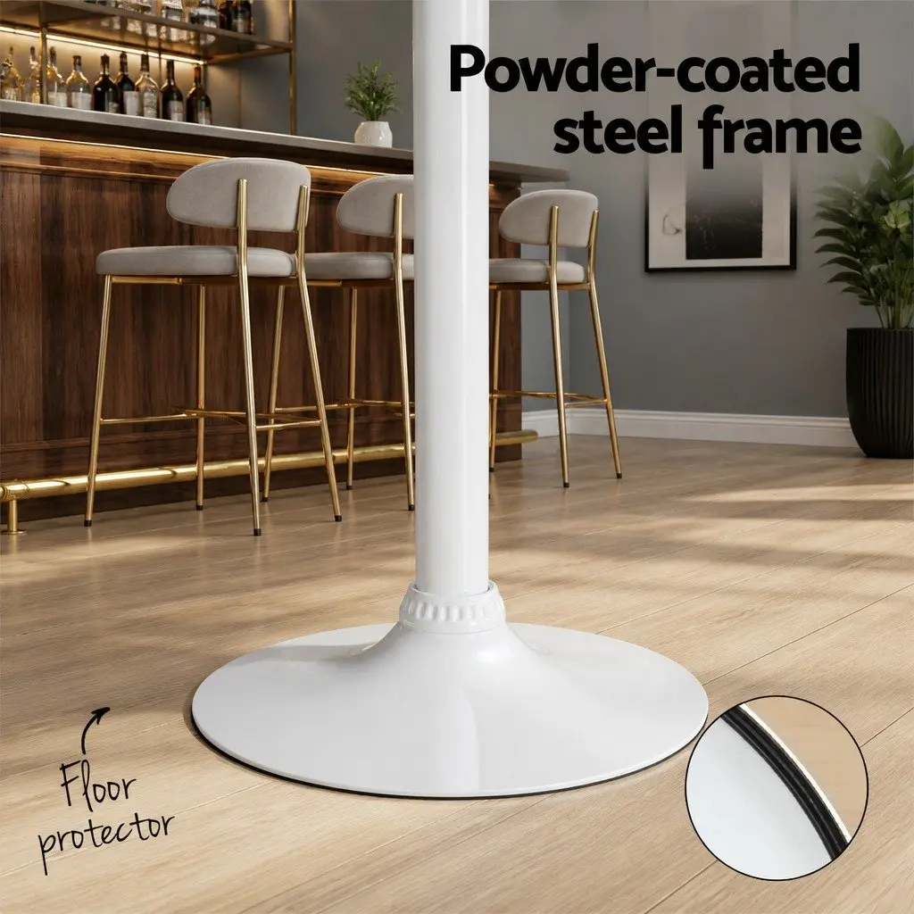 Bar Table Adjustable Height Gas Lift 60CM Square Pine