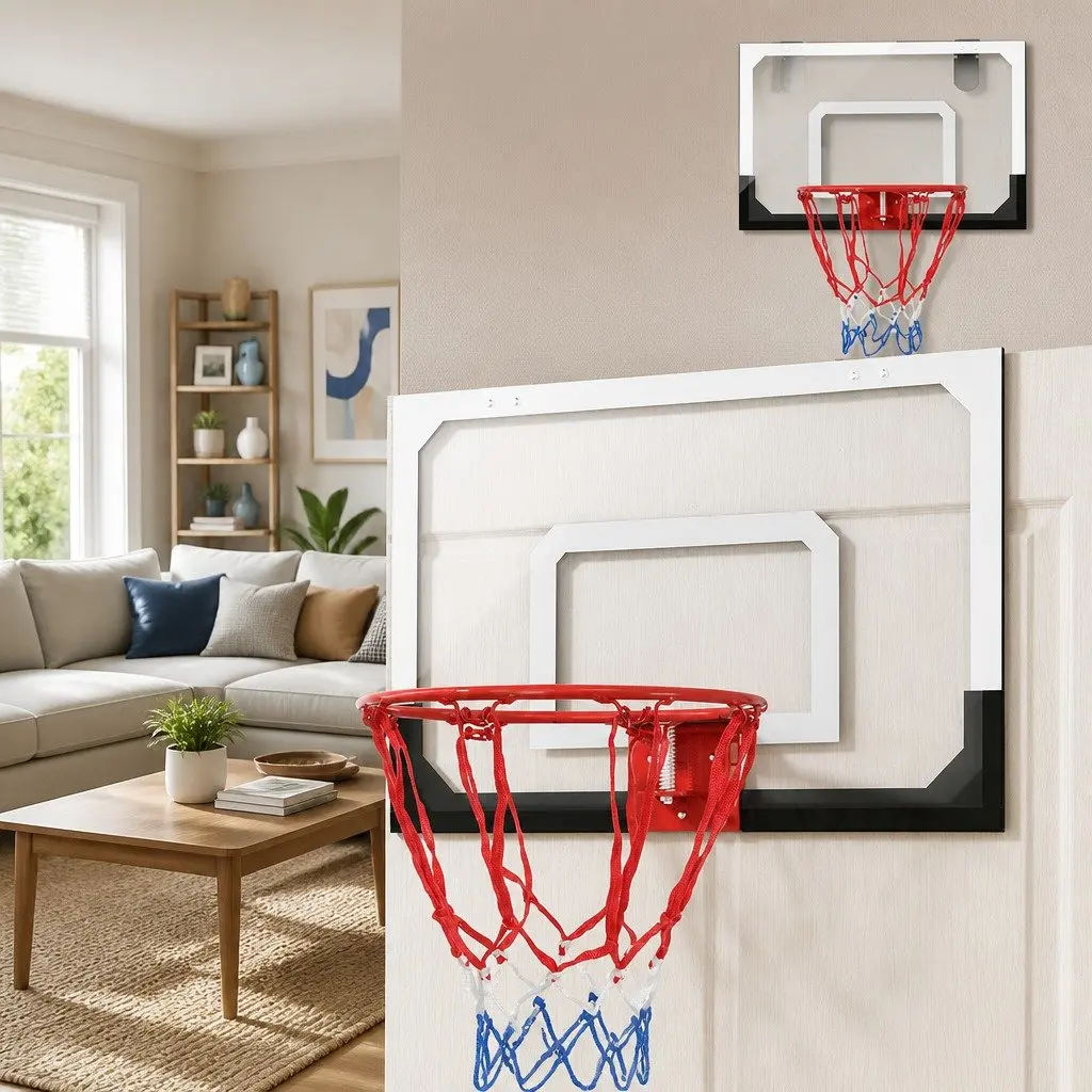 Mini Basketball Hoop Shatterproof PET Backboard 23 Inch Black