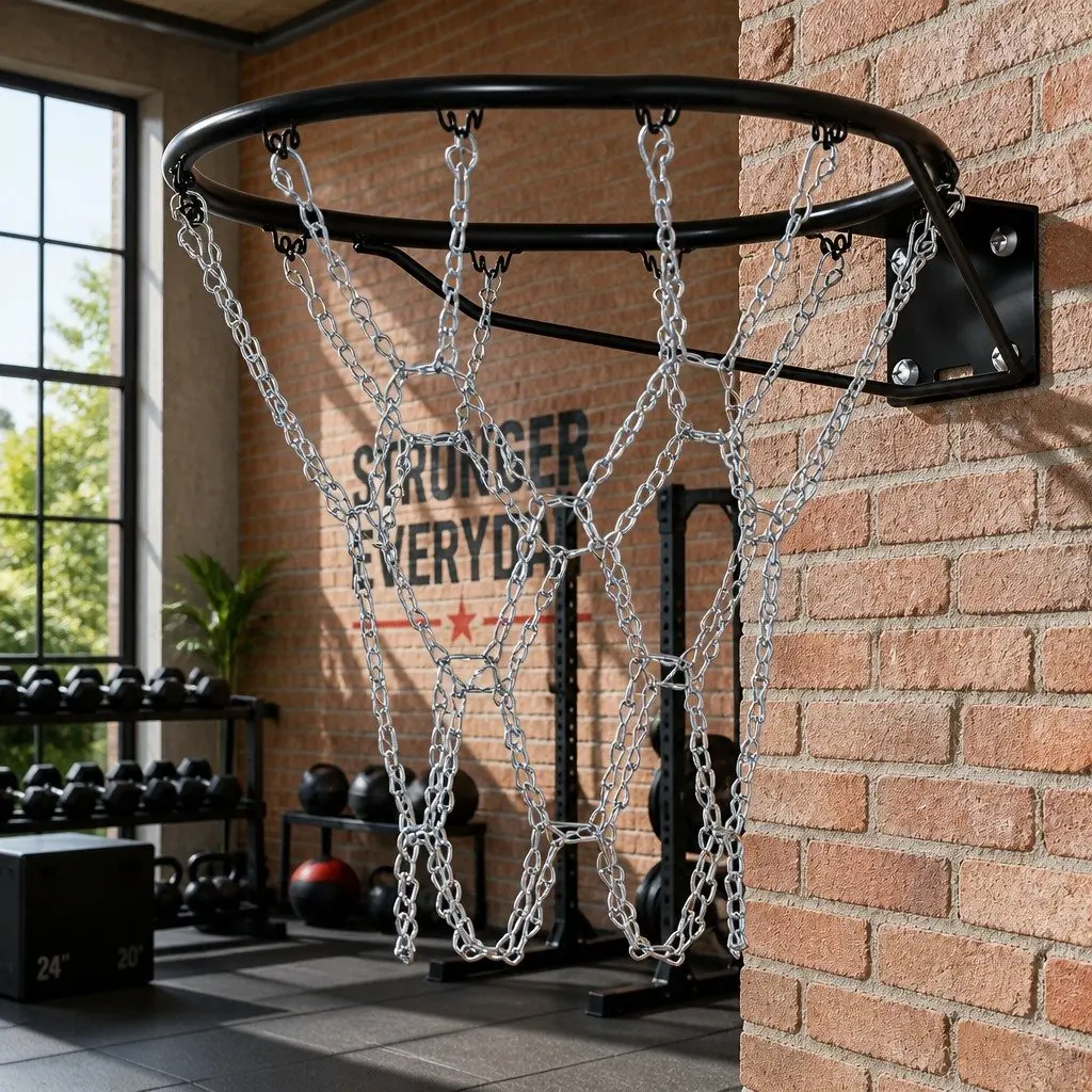 Basketball Net Steel Chain 50cm Silver 12 Loop Replacement Court Hoop