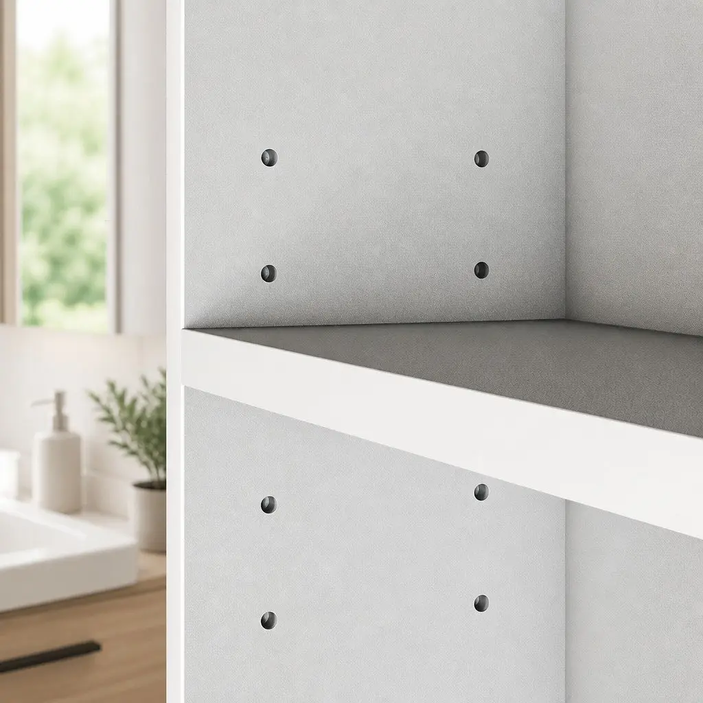 Bathroom Mirror Cabinet Wall-Mounted 90CM White MDF Glass with Magnifying Mirror and Adjustable Shelves