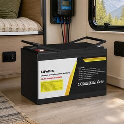 12V 100Ah Lithium LiFePO4 Deep Cycle Battery Solar Caravan Camping Power Supply
