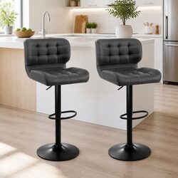 Versatile Bar Stools for Home Use - Grey 2 Pack