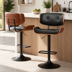 Practical Bar Stools 2x for Home Use with Adjustable Features