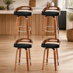 Versatile Set of 4 Swivel Bar Stools for Every Home