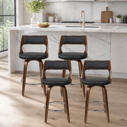 Functional Black Faux Leather Bar Stools for Every Occasion