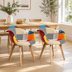 Functional Set of 2 Dining Chairs for Various Spaces