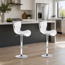 Comfortable Bar Stools with Gas Lift and Swivel – Set of 2