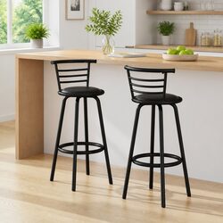 Functional Black Bar Stools Set for Everyday Use