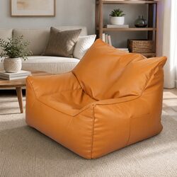 Practical Brown Bean Bag Cover for Home Relaxation