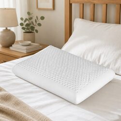 Natural Latex Pillow Removable Cover Cervical Neck Support Breathable Sleep Pair