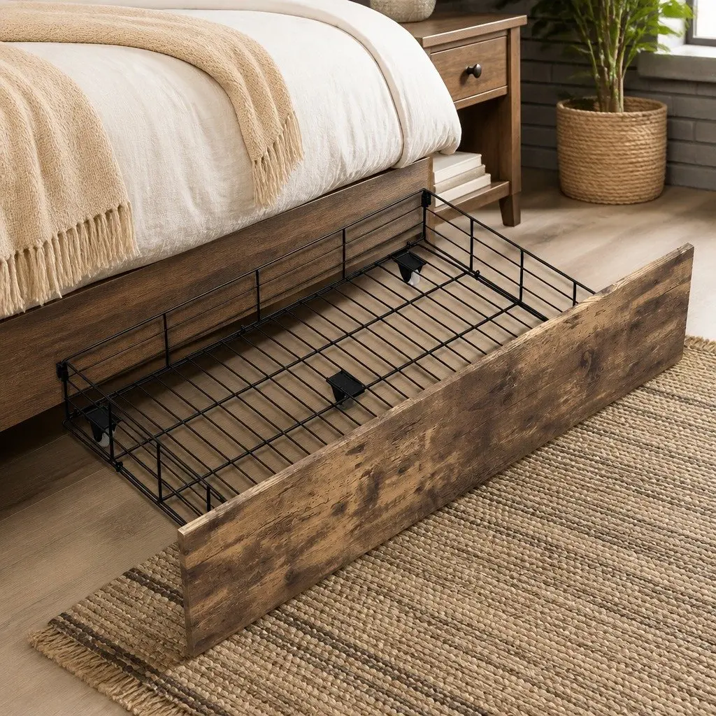 Queen Under Bed Storage Drawers Set of 4 for Bed Frame Bedroom
