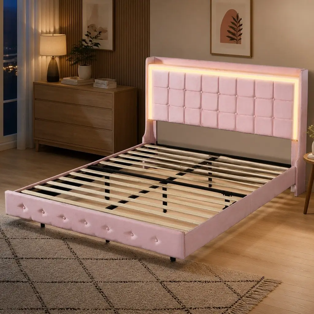 Queen Floating Bed Frame for Contemporary Homes